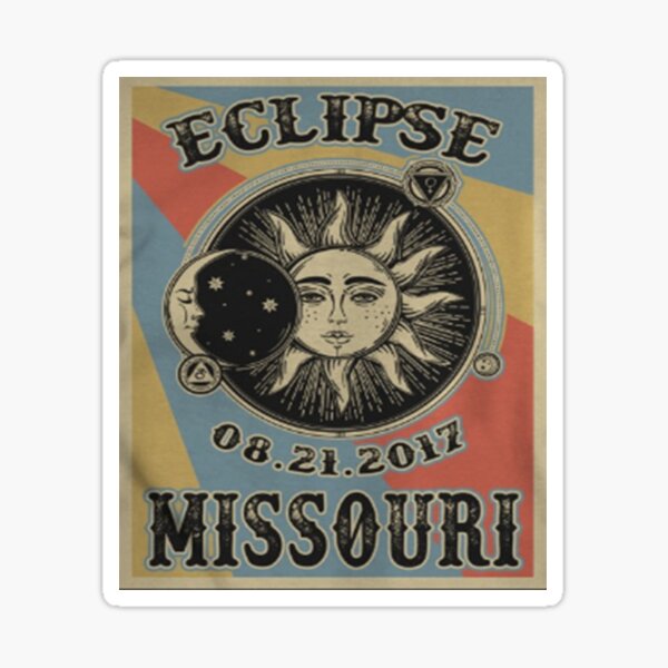 Vintage Solar Eclipse Missouri 2017 t-shirt Sticker