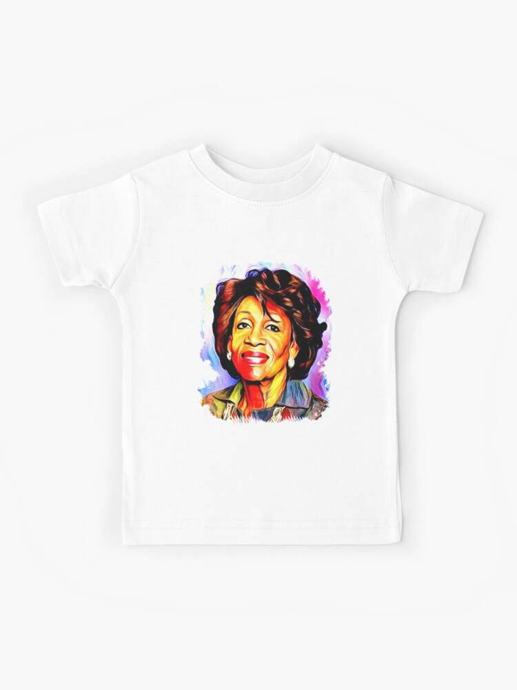 Auntie Maxine Waters Colorful Portrait - Reclaiming My Time Kids T-Shirt
