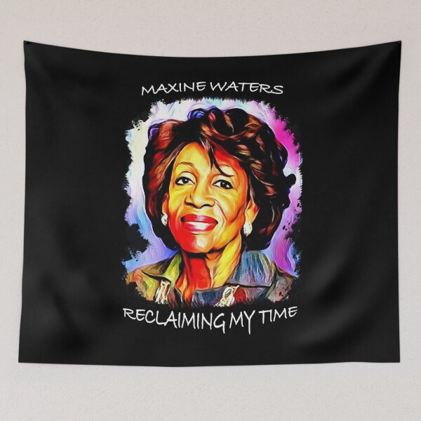 Item preview, Auntie Maxine Waters Colorful Portrait - Reclaiming My Time designed and sold by Indivisible.