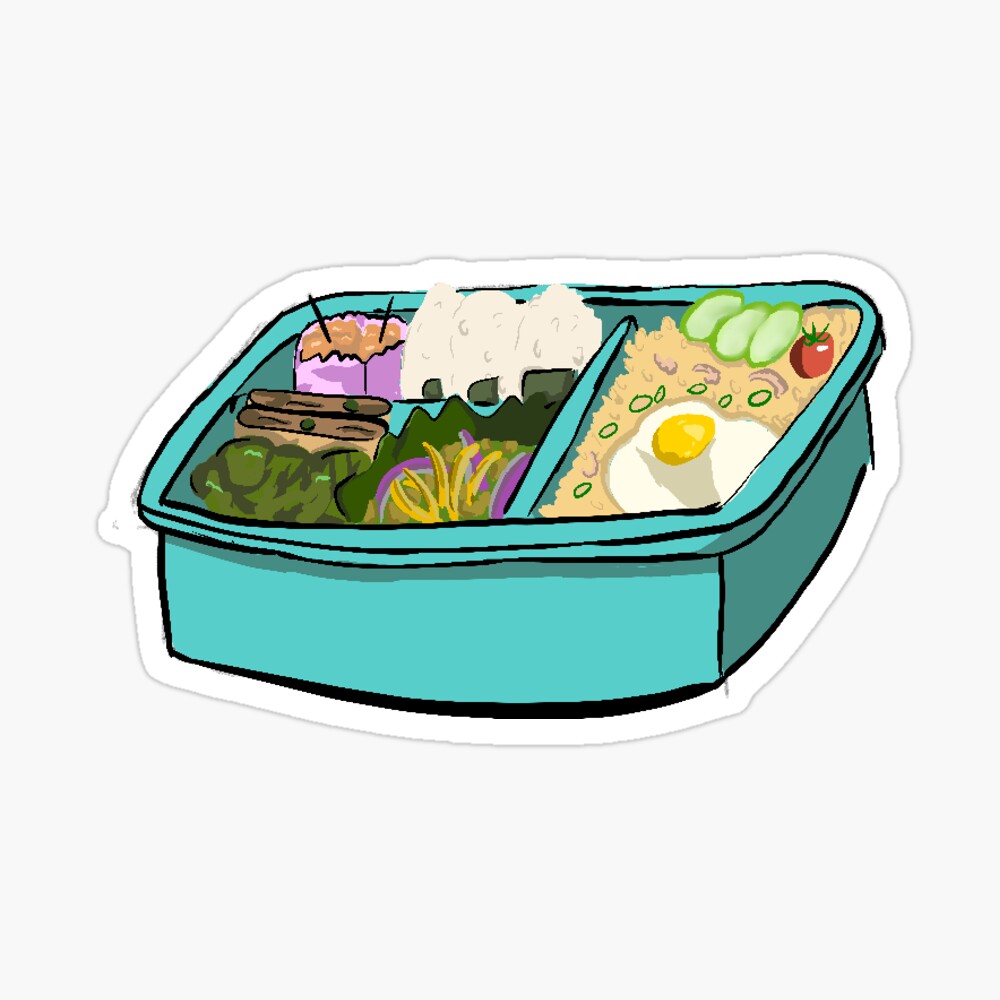 Kawaii Bento Box Sticker for Sale by OtakuAtWork