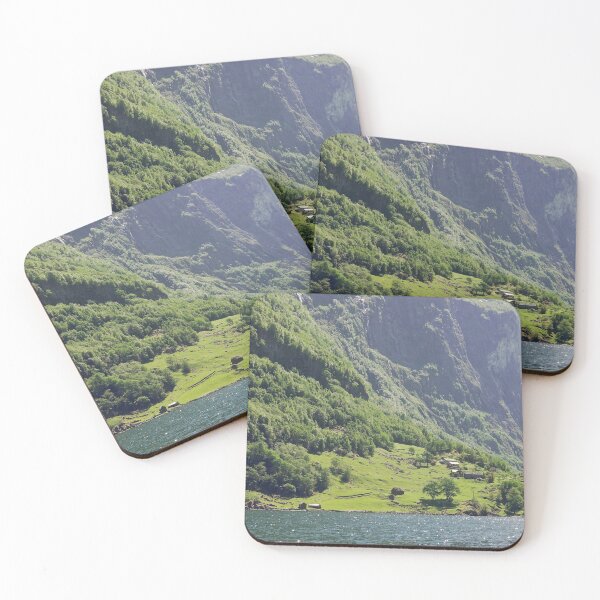 Item preview, Mountain Houses and Forests Along a Fjord Lake in Norway designed and sold by CarolinaReina.