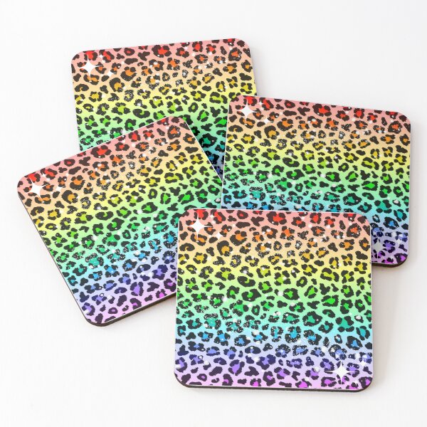 Item preview, Rainbow Leopard Glitter Stars Fun Fun and Funky Design designed and sold by SGNorton.
