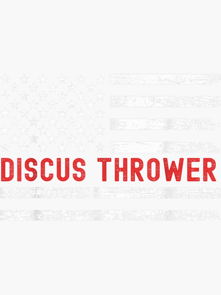 "Discus Thrower USA Flag Profession Retro Job Title" Sticker for Sale