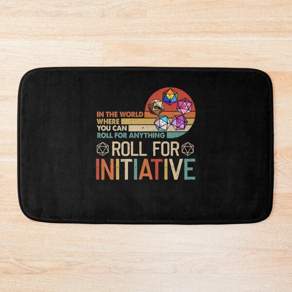 Item preview, In The World Where You Can Roll For Anything Roll For Initiative funny colorful vintage rolling designed and sold by elizabethdawnn.