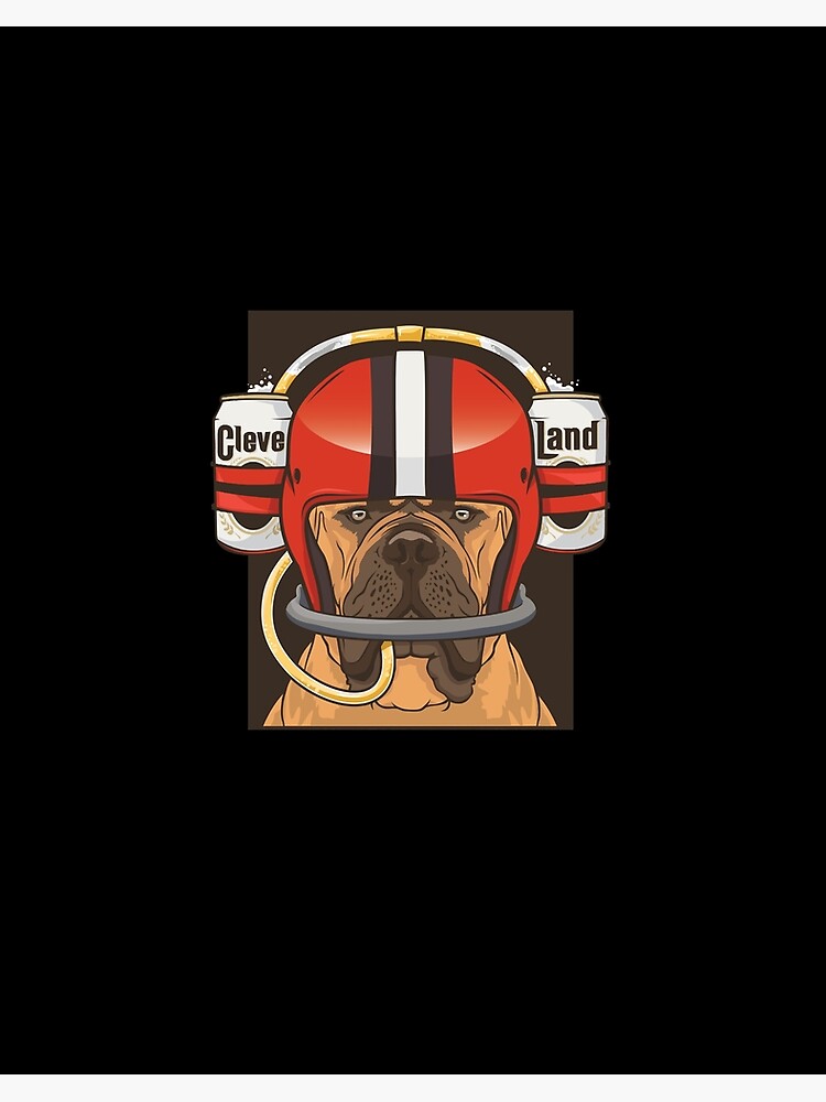 Cleveland Browns Helmet Watercolor Art Poster