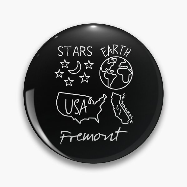 Item preview, Fremont California USA Earth Stars White Text and Design designed and sold by artfulnotebook.