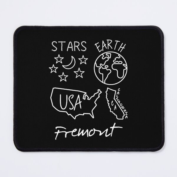 Item preview, Fremont California USA Earth Stars White Text and Design designed and sold by artfulnotebook.
