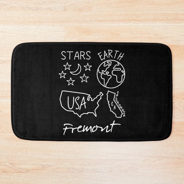 Item preview, Fremont California USA Earth Stars White Text and Design designed and sold by artfulnotebook.
