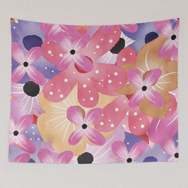 Item preview, Pink and purple flowers background designed and sold by darshants.