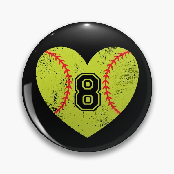 Item preview, Softball Heart Jersey Number 8 designed and sold by AdventureTee.
