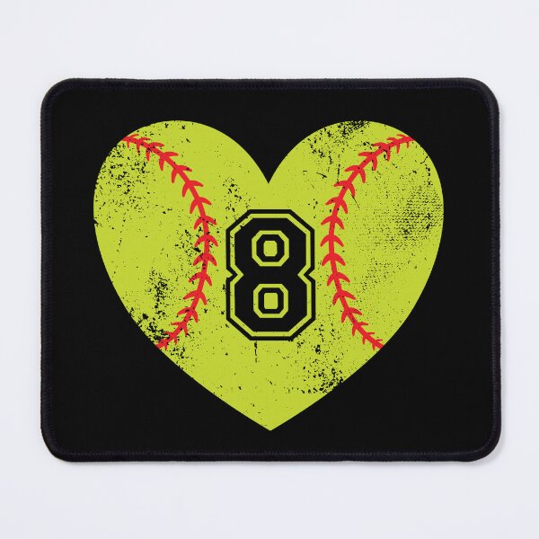 Item preview, Softball Heart Jersey Number 8 designed and sold by AdventureTee.