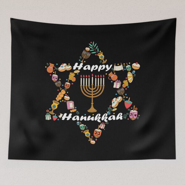 Item preview, happy hanukkah chanoeka jewish holiday star of david designed and sold by teeartforyou.