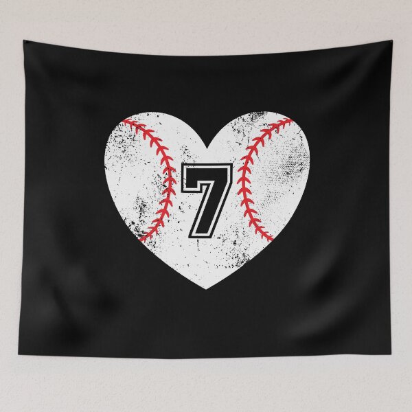 Item preview, Baseball Heart Jersey Number 7 designed and sold by AdventureTee.