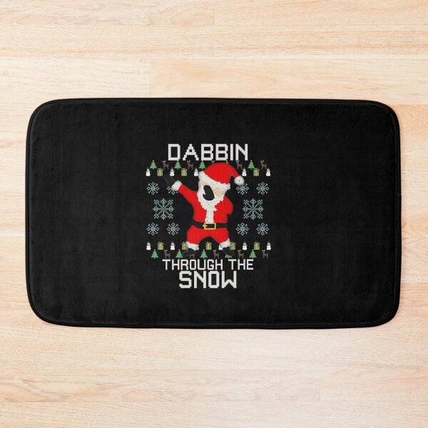 Artikelvorschau, Der Weihnachtsmann tupft durch das langärmlige Schnee-Weihnachtshemd entworfen und verkauft von BahnGaliana.