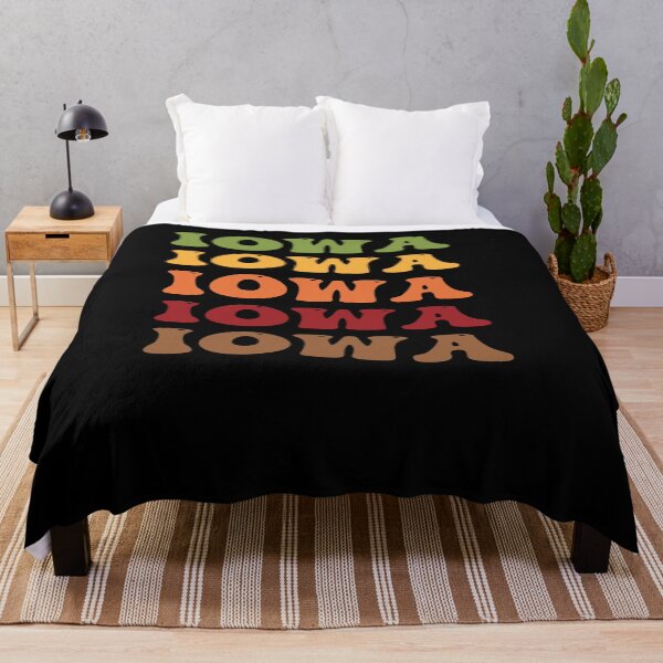 Item preview, Iowa Retro Vintage Groovy Wavy Text Classic designed and sold by CoolCreative.