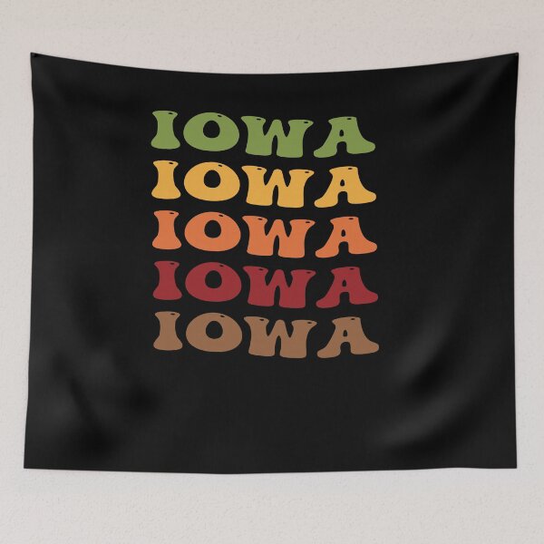 Item preview, Iowa Retro Vintage Groovy Wavy Text Classic designed and sold by CoolCreative.