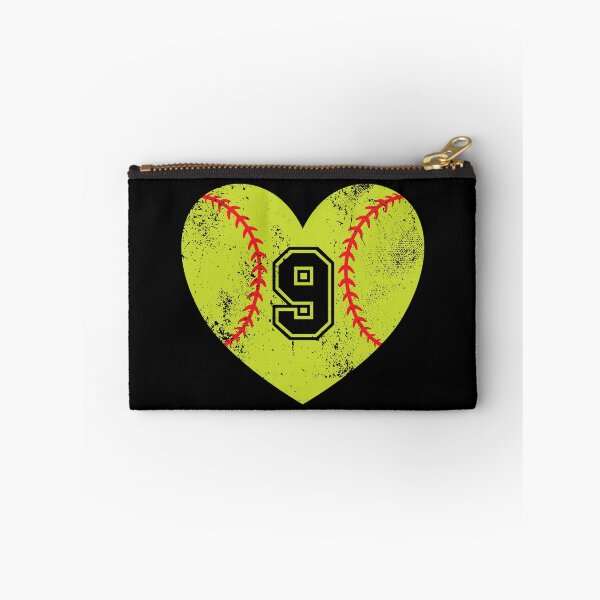 Item preview, Softball Heart Jersey Number 9 designed and sold by AdventureTee.