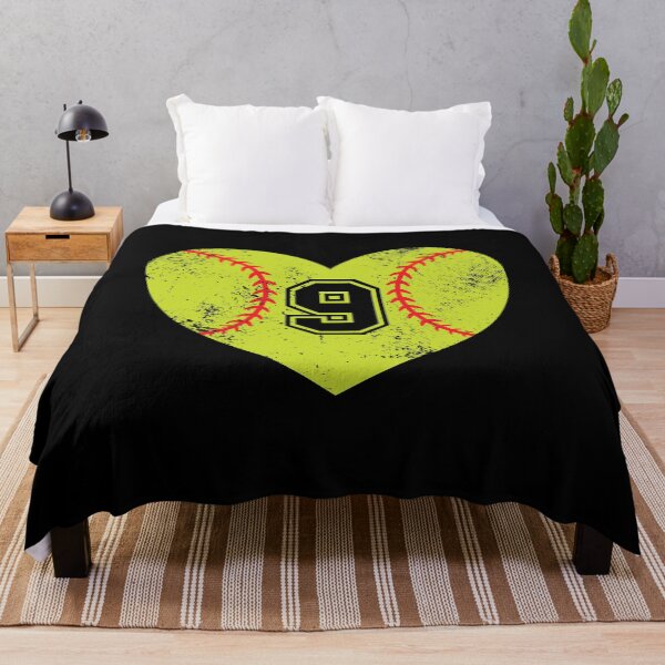 Item preview, Softball Heart Jersey Number 9 designed and sold by AdventureTee.