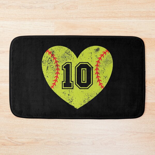 Item preview, Softball Heart Jersey Number 10 designed and sold by AdventureTee.