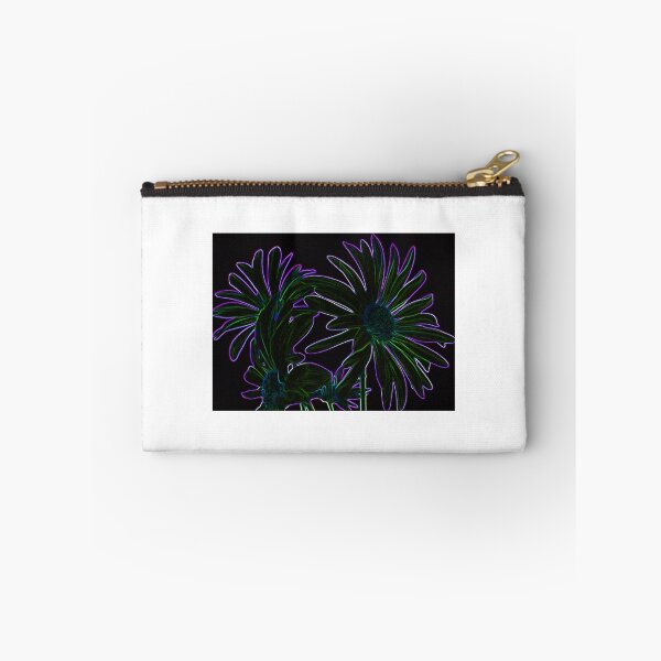 Item preview, Neon Purple Outlined Green and Blue Flower Abstract designed and sold by adriturner.