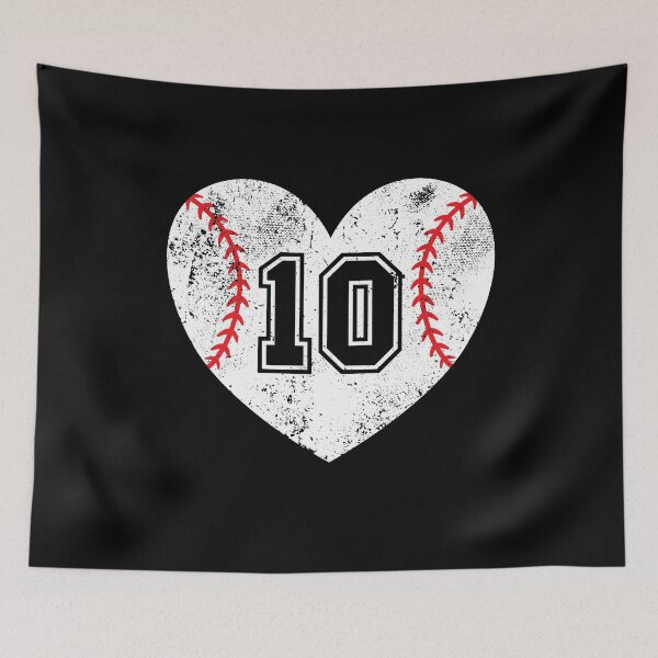 Item preview, Baseball Heart Jersey Number 10 designed and sold by AdventureTee.