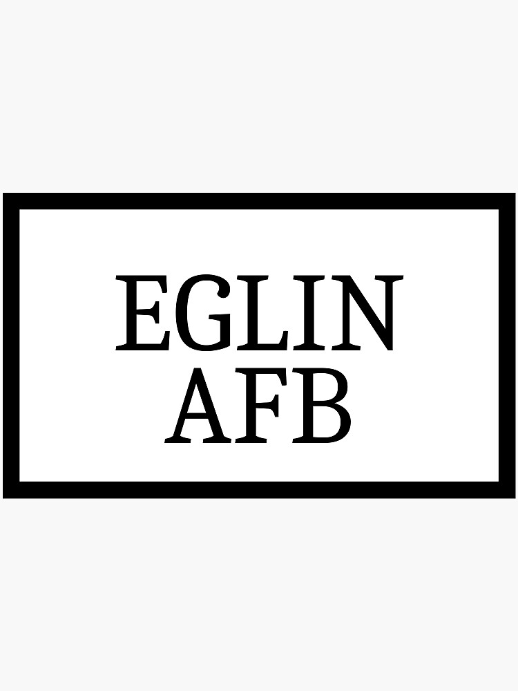"Eglin AFB" Sticker for Sale by mariamtauh Redbubble
