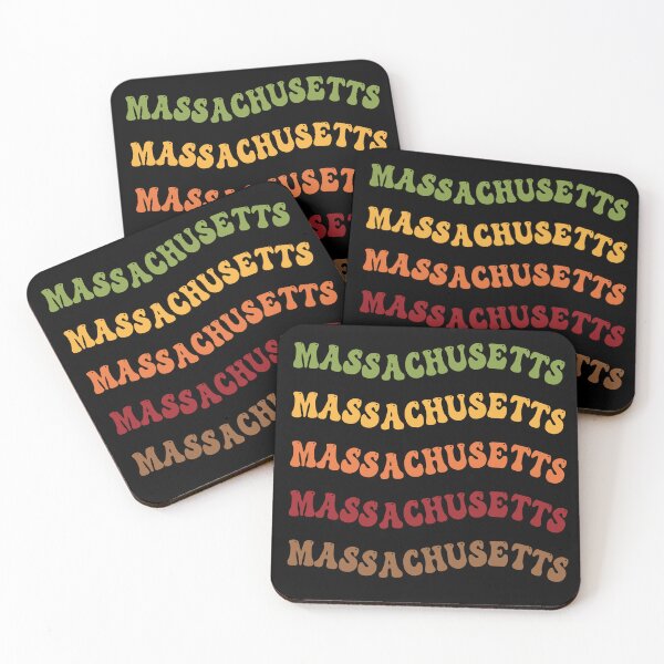 Item preview, Massachusetts Retro Vintage Groovy Wavy Text Classic designed and sold by CoolCreative.