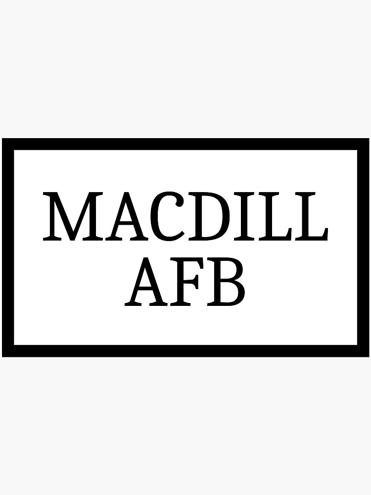 "Macdill AFB sticker" Sticker for Sale by mariamtauh Redbubble