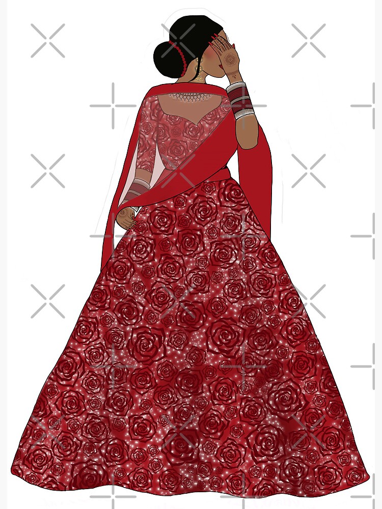 Bridal lehenga | Illustration fashion design, Fashion illustration dresses,  Bride fashion illustration