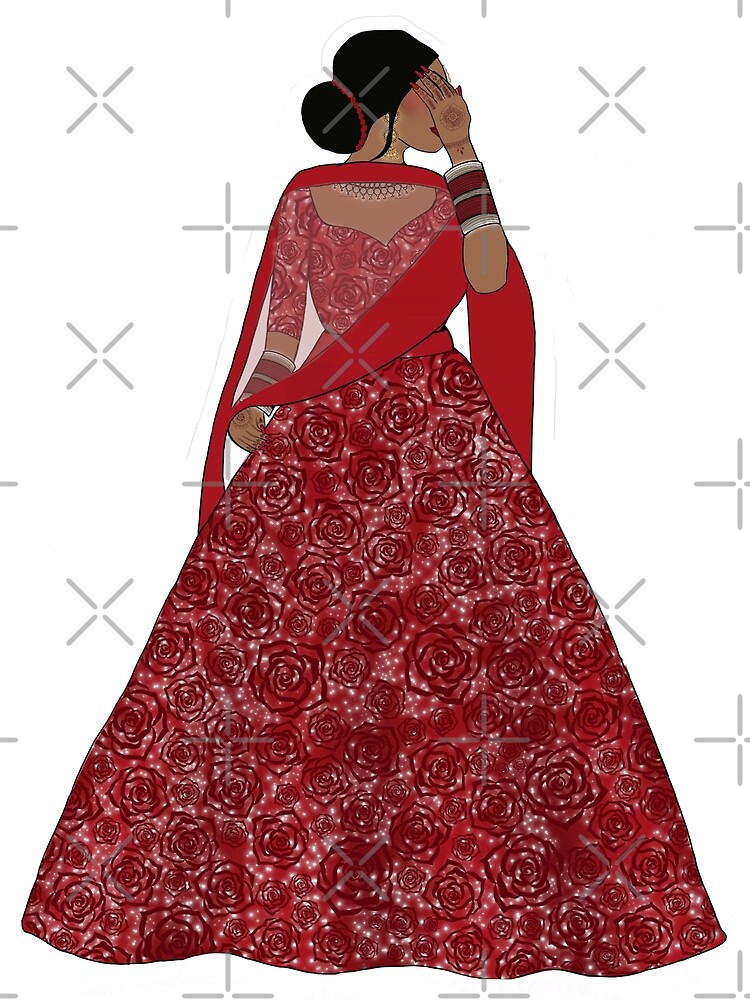 Beautiful Red Lehenga | Fashion illustration dresses, Fashion illustration  sketches dresses, Fashion drawing dresses