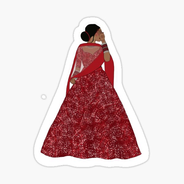 Item preview, Desi Bride in a Red Lehenga designed and sold by mahumdesigns.