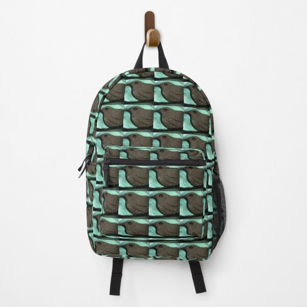 Item preview, Blackbird houndstooth pattern in black & iridescent green designed and sold by DigitalEurydice.