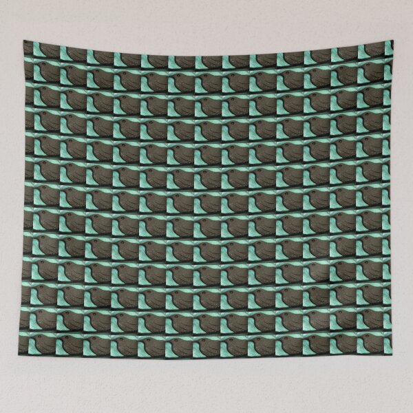Item preview, Blackbird houndstooth pattern in black & iridescent green designed and sold by DigitalEurydice.