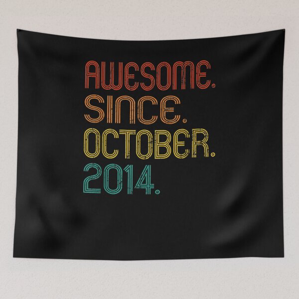 Item preview, Awesome Since October 2014 Retro 8 Years Old 8th Birthday  designed and sold by sarahbennetth.