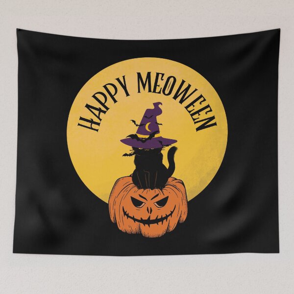 Item preview, Happy Meoween Halloween - Cute Witch Cat designed and sold by humnoo.