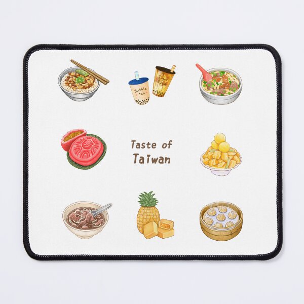 Item preview, Taiwan Street Food & Drinks 台灣美食小吃 - Bubble Bea, Beef Noodles, Mango Ice, Braised Pork Rice, Xiao Long Bao, Pineapple Cake, Ang Ku Kueh designed and sold by Rose Chiu.