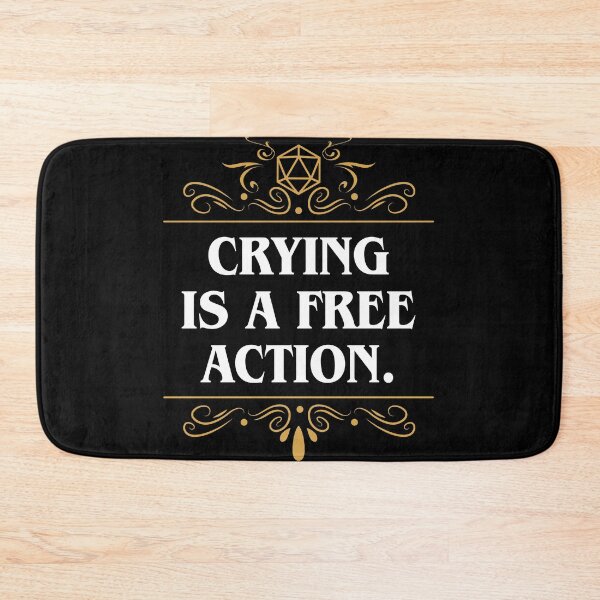 Item preview, Crying is a Free Action Funny Quote D20 Dice designed and sold by pixeptional.
