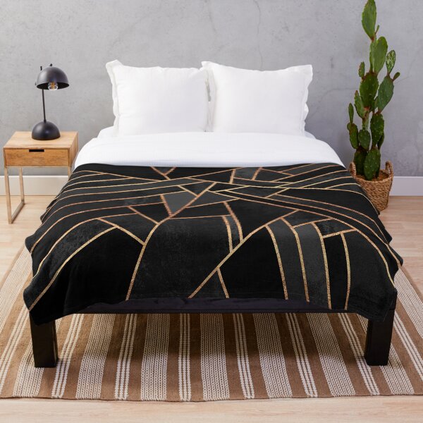 Black Night Throw Blanket