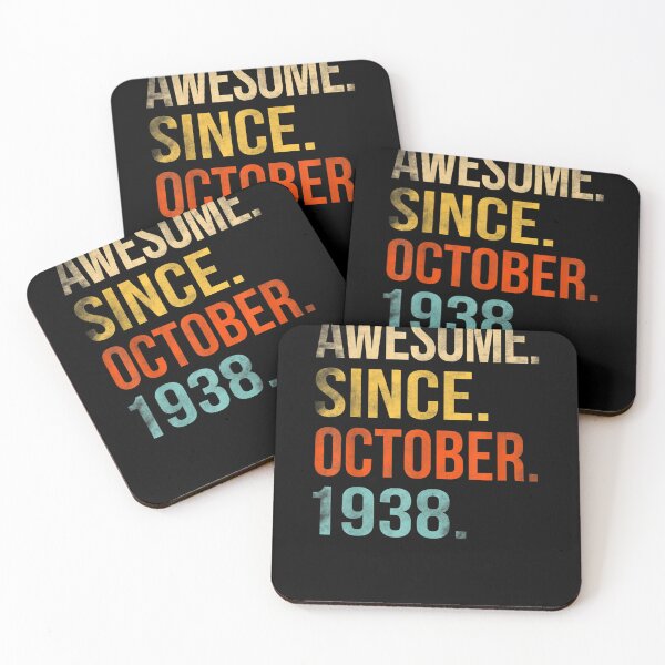 Item preview, 84th Birthday 84 Year Old Awesome Since October 1938  designed and sold by andrewbashfordb.