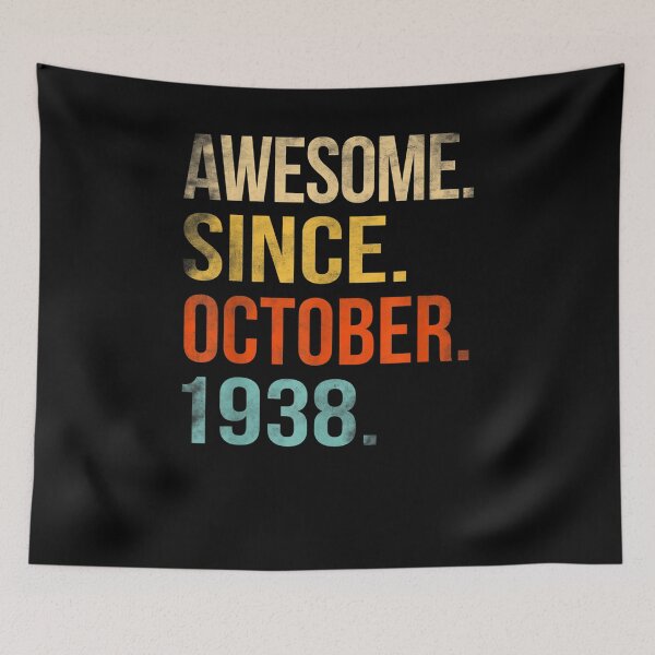 Item preview, 84th Birthday 84 Year Old Awesome Since October 1938  designed and sold by andrewbashfordb.