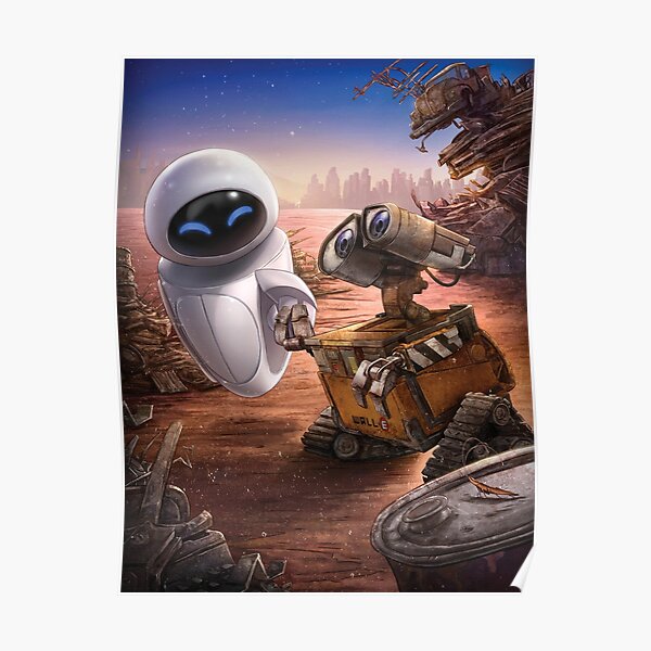 "Romace Wall e and Eve art" Poster for Sale by jamesfred Redbubble