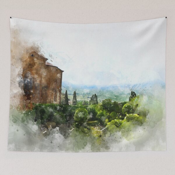 Item preview, Pienza Garden Watercolor designed and sold by IndigoTDesigns.