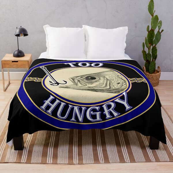 Item preview, 'Too Hungry' Old Book Hooked Fish Graphic - Funny Quotes Designs for T-shirts, stickers and other accessories. designed and sold by Ridiculam Toga.