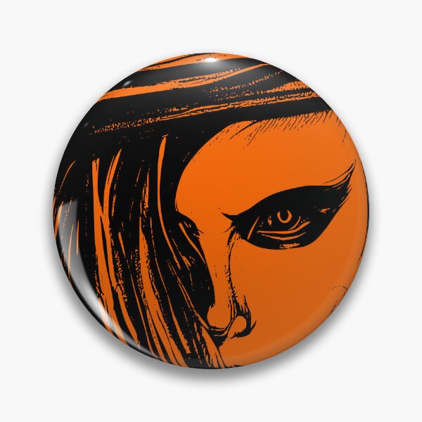 Item preview, Halloween Menacing Witch with Orange Background designed and sold by HalloweenThings.