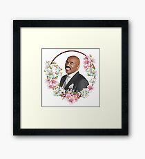 Steve Harvey - Blue Flower Frame Framed Print