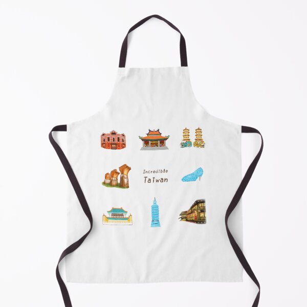 Item preview, Taiwan Famous Buildings Illustration 台灣建築插畫 - 紅樓 / 天后宮 / 龍虎塔 / 台北101 / 高跟鞋教堂 / 故宮 / 龍騰斷橋 / 阿妹茶樓 designed and sold by Rose Chiu.