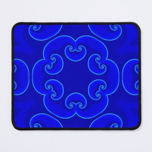 Item preview, repeating hexagonal pattern and design in royal blue with neon glowing edges designed and sold by mister-john.