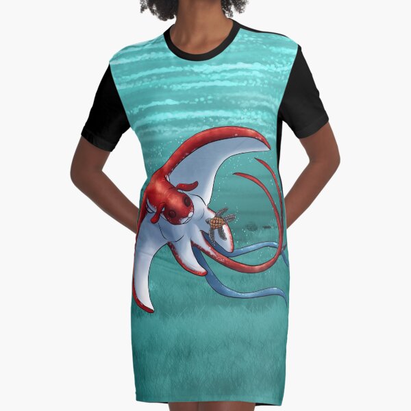 Skate - Manta Ray Dice Graphic T-Shirt Dress