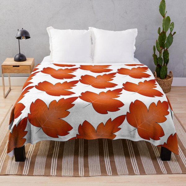 Item preview, Orange Autumn falling leaves designed and sold by Cheni-Yathri.