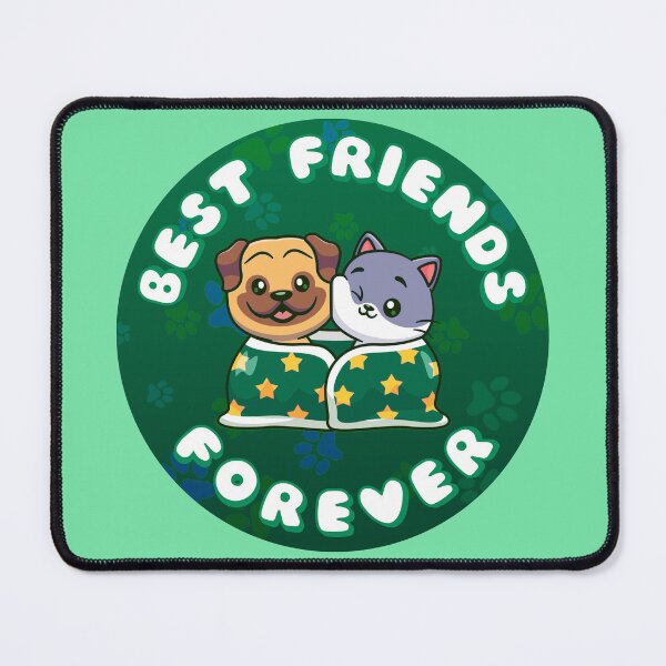 Item preview, Best Friends Forever Cat and Dog Green designed and sold by everything4eva.